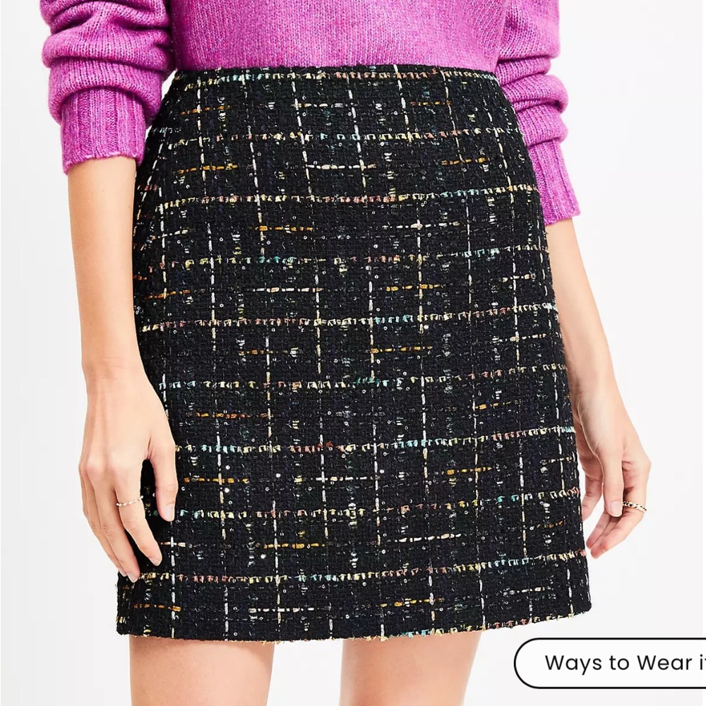 LOFT Tweed Mini Skirt